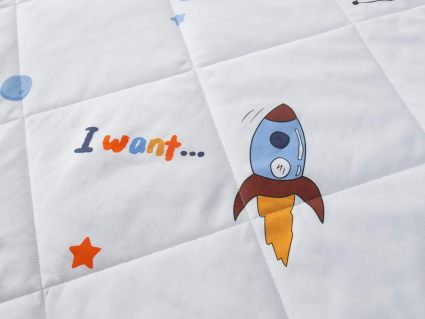 Комплект постельного белья Софи де Марко Космос (белый) с одеялом 1,5-спальный