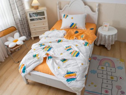 Комплект постельного белья Софи де Марко Листья (желтый) с одеялом 1,5-спальный