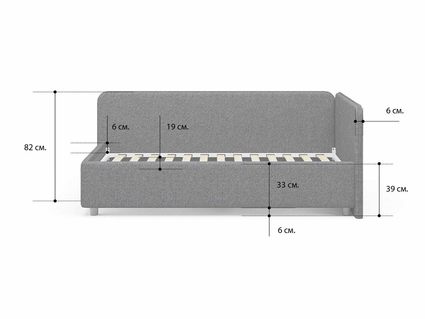 Кровать Сонум Capri Рогожка Марсала 120х190