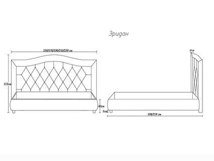 Кровать Димакс Эридан Нуар 120х200