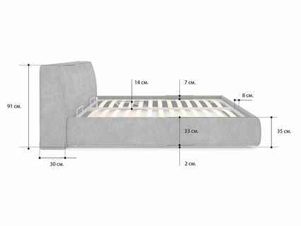 Кровать Сонум Altea Рогожка Мокко 200х190