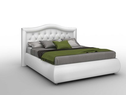 Кровать Sleeptek Premier 6 Экокожа White (с подъемным механизмом) 120х190