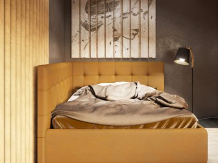 Кровать Nuvola Sabina угловая Velutto 26 (с подъемным механизмом) 90х190