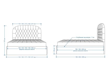 Кровать Lonax Венеция велюр Dolly-1 (с подъемным механизмом) 200х190