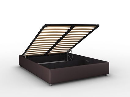Кровать Sleeptek Premier 3 Экокожа Brown (с подъемным механизмом) 120х200