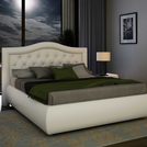 Кровать Sleeptek Premier 6 Экокожа White (с подъемным механизмом) 120х200